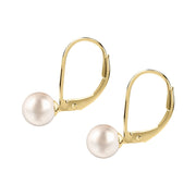 Woman B-Classic Gold Pearls 18K Earrings