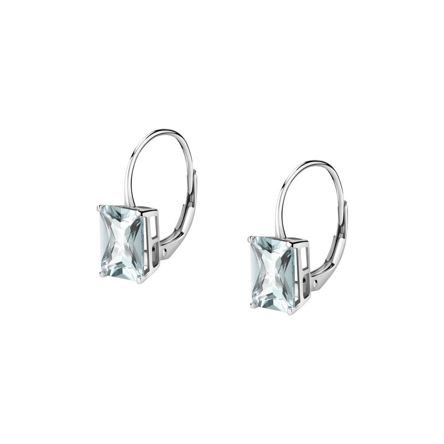 Woman Acquamarina Stones 18K Earrings