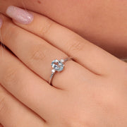 Woman Acquamarina Stones 18K Ring