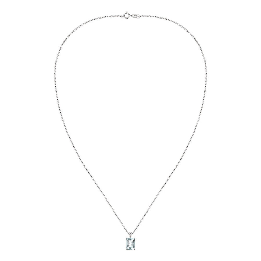 Woman Acquamarina Stones 18K Necklace