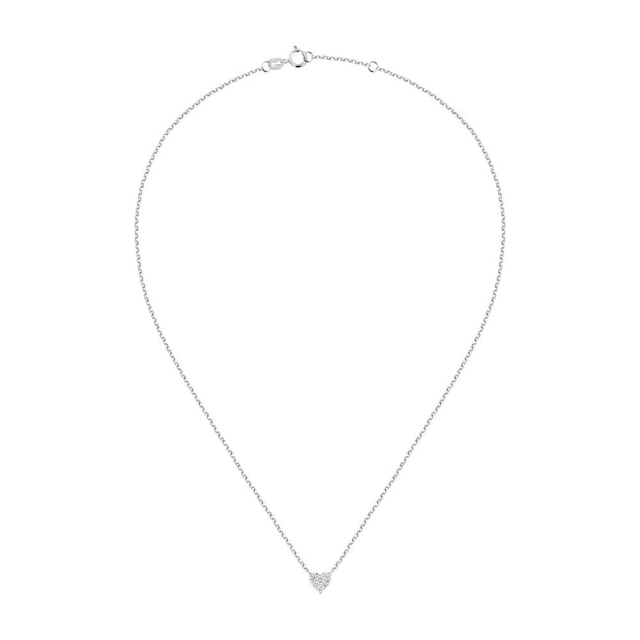 Woman Diamonds Heart 18K Necklace
