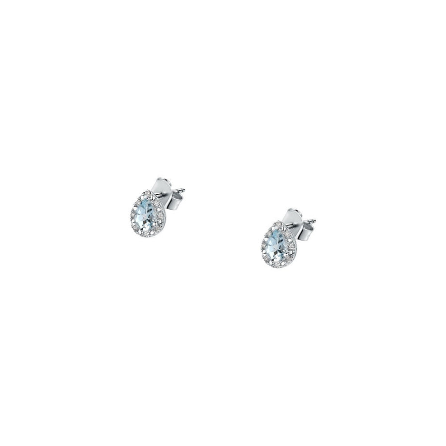 Woman Acquamarina Stones 18K Earrings