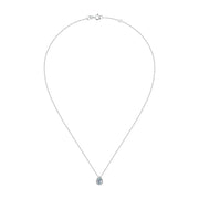 Woman Acquamarina Stones 18K Necklace