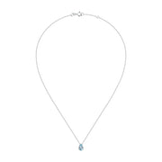 قلادة نسائية أكوامارينا أحجار كريمة ذهب عيار 18