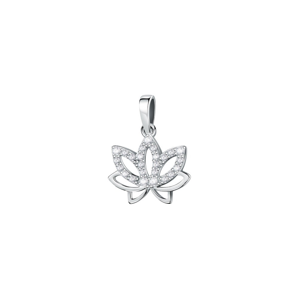 Woman Ciondoli White Gold Lotus 18K Pendant