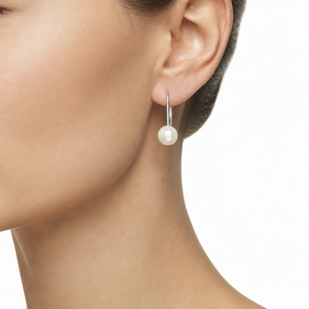 Woman B-Classic Gold Pearls 18K Earrings
