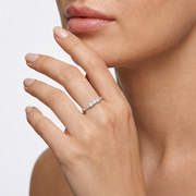 18K White Gold Infinity Ring – Diamond – view 4