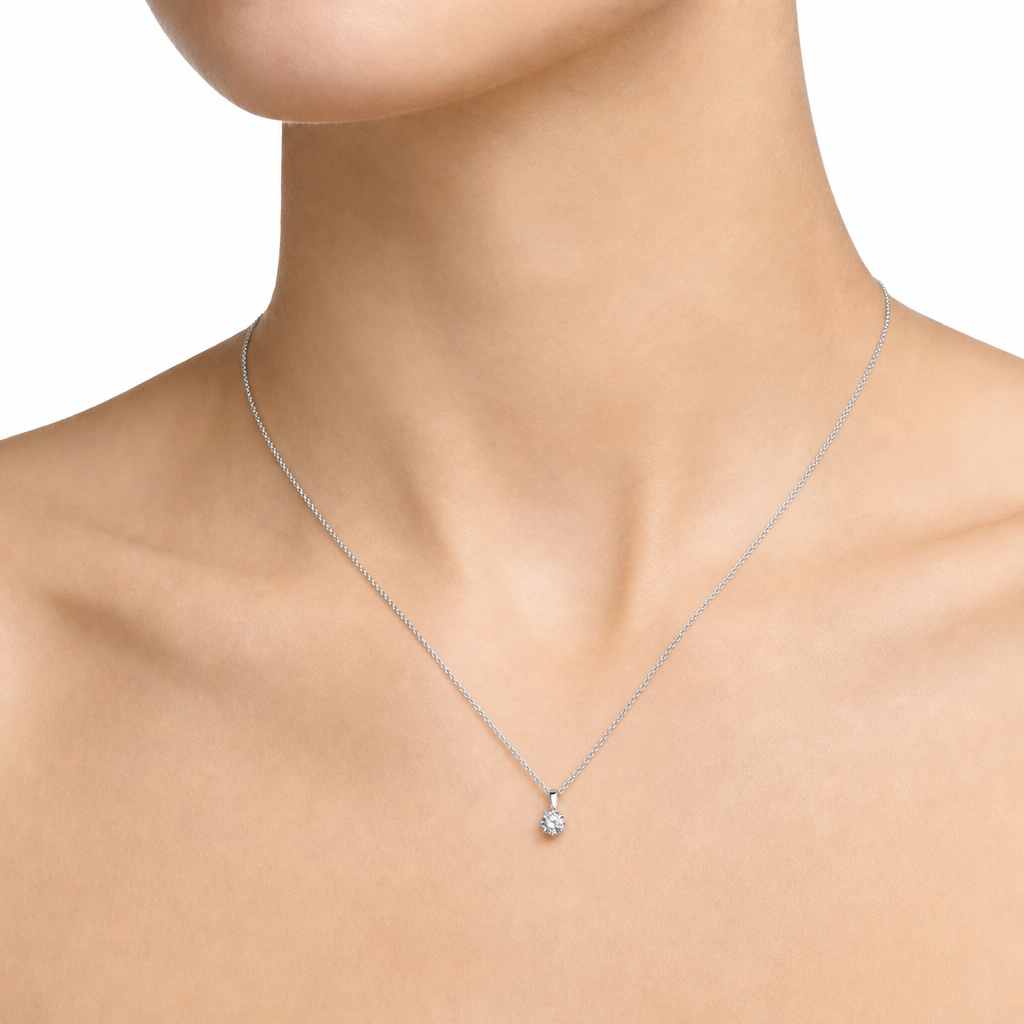 Woman Love Diamond Diamonds 18K Necklace