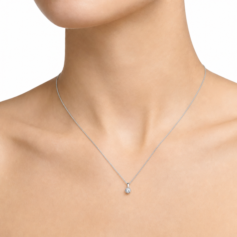 Woman Love Diamond Diamonds 18K Necklace