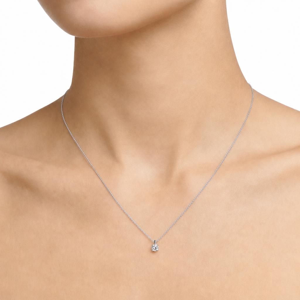 Woman Love Diamond Diamonds 18K Necklace