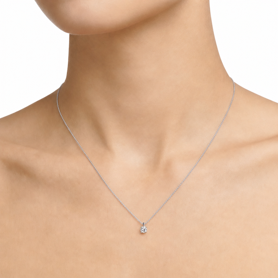 Woman Love Diamond Diamonds 18K Necklace
