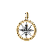 Man Ares Gold Compass 9K Pendant