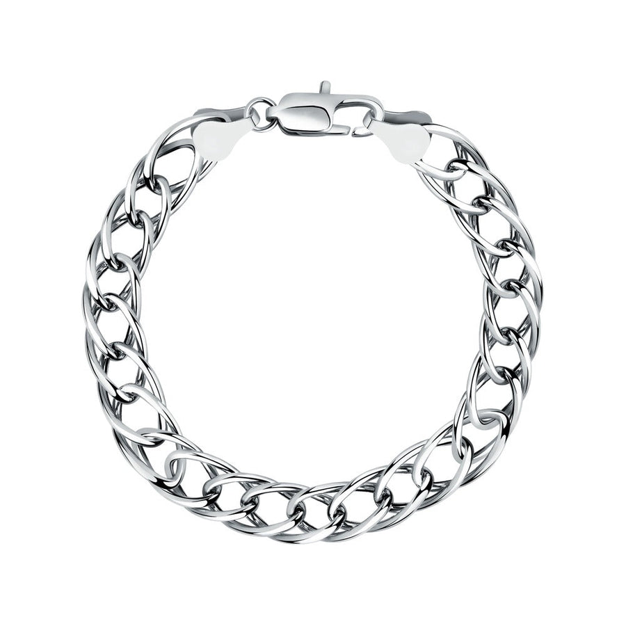 Unisex Intreccio Bold Silver 925 Bracelet