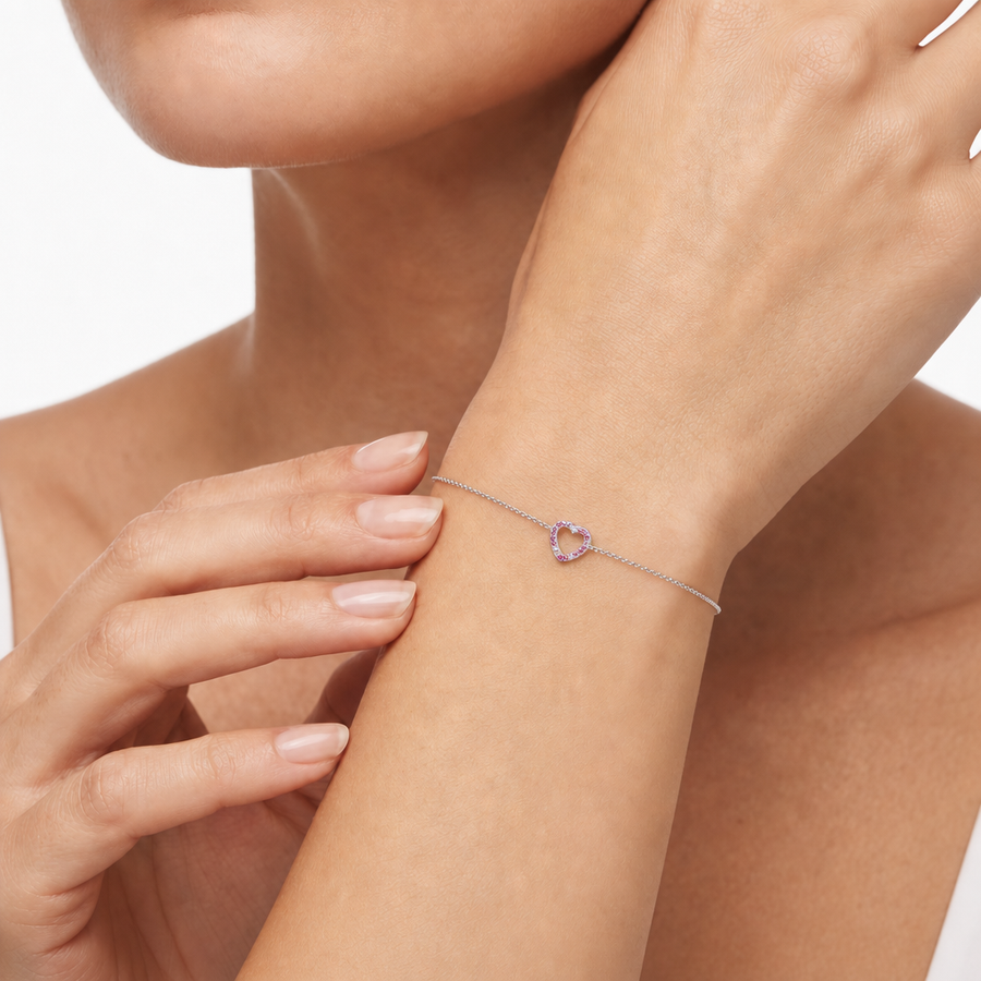 Woman Vita Silver Heart 925 Bracelet