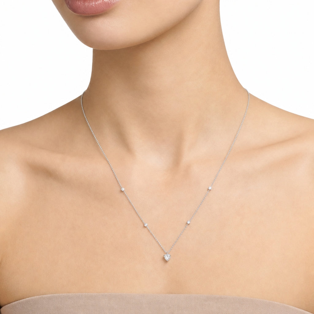 Woman Colorful Love Silver 925 Necklace