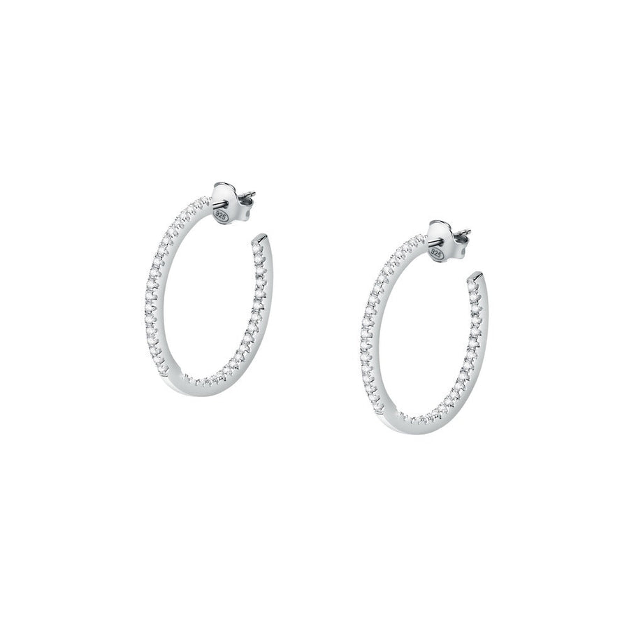 Woman Creole Silver Butterfly 925 Earrings