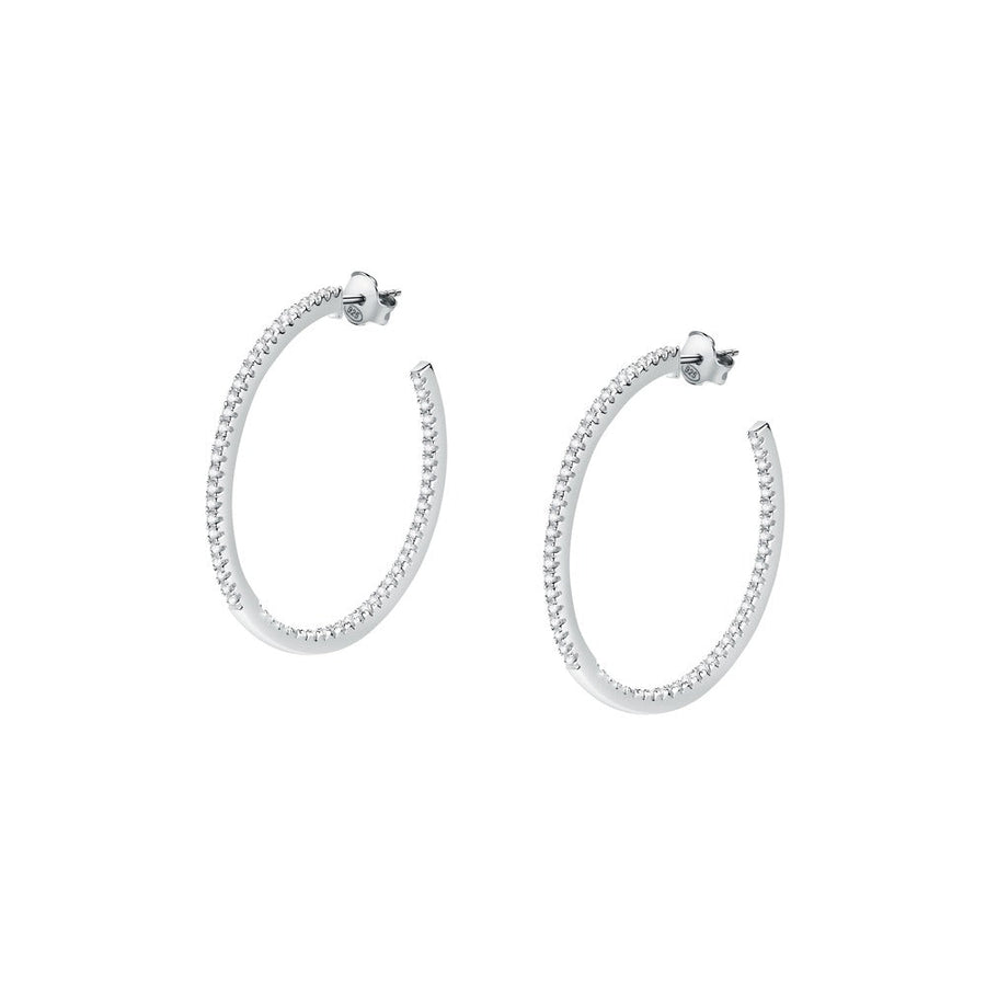 Woman Creole Silver Butterfly 925 Earrings