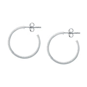 Woman Creole Silver Butterfly 925 Earrings