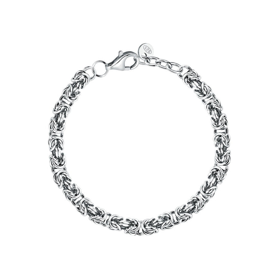 Unisex Intreccio Bold Silver 925 Bracelet