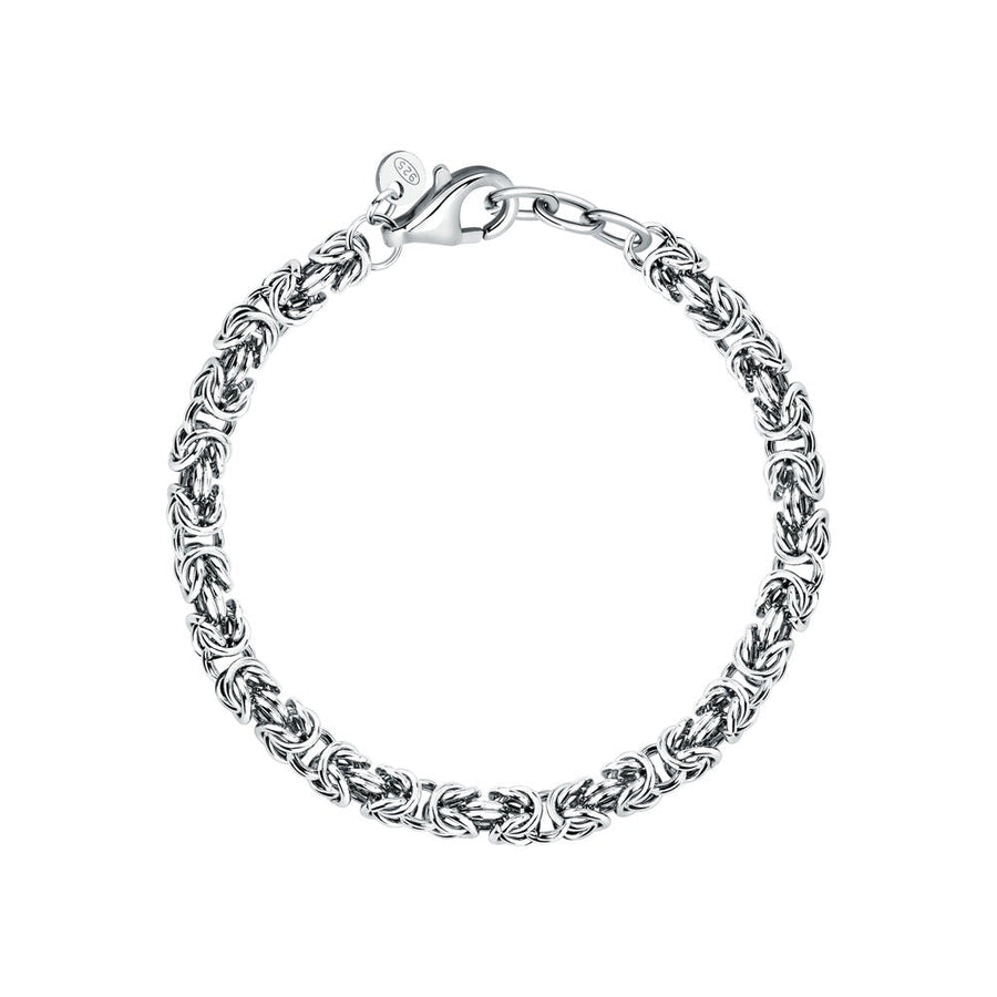 Unisex Intreccio Bold Silver 925 Bracelet