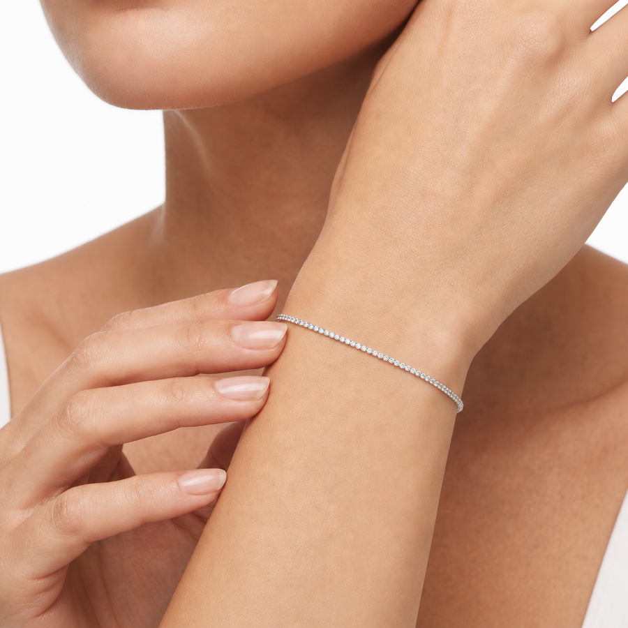Woman B-Tennis Silver 925 Bracelet