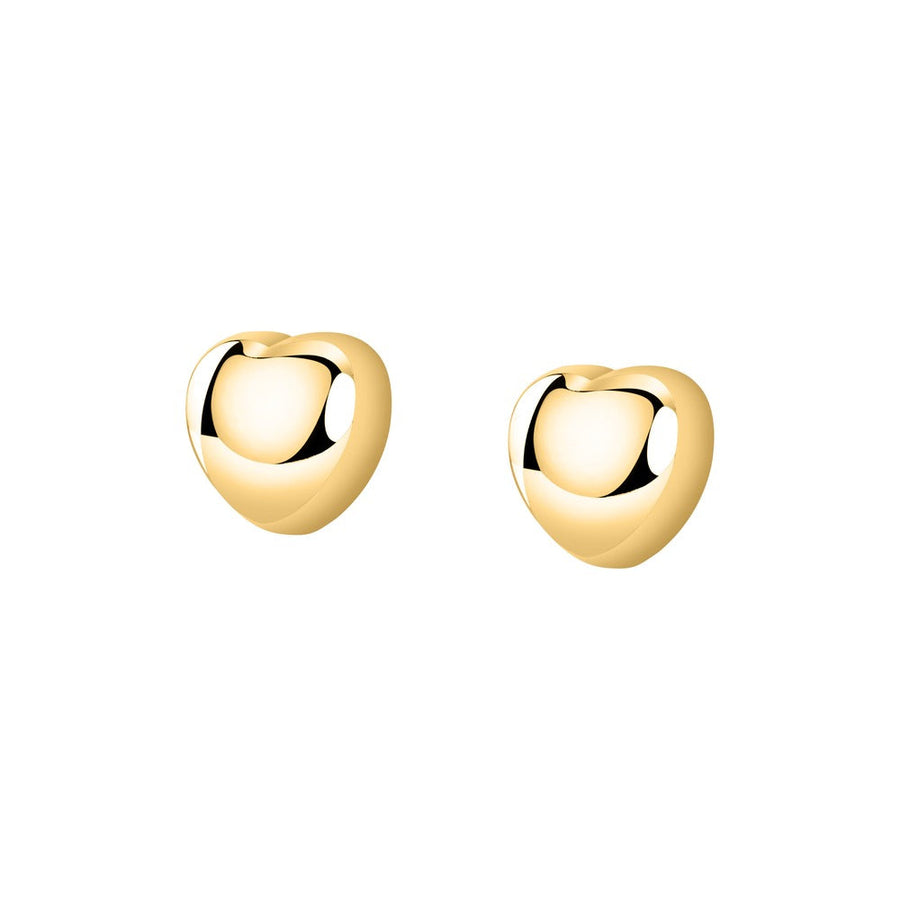 Woman Bold Trendy Heart Steel Earrings