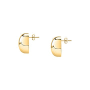 Woman Bold Trendy Heart Steel Earrings