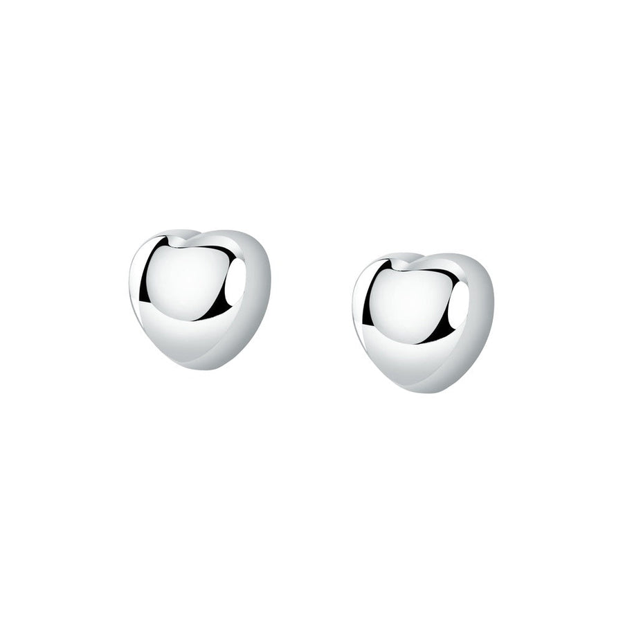 Woman Bold Trendy Heart Steel Earrings