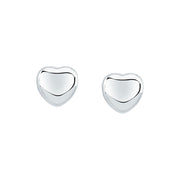 Woman Bold Trendy Heart Steel Earrings