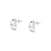 Woman Bold Trendy Heart Steel Earrings