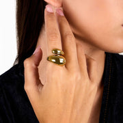 Woman Bold Trendy Steel Ring