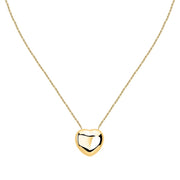 Woman Bold Trendy Heart Steel Necklace