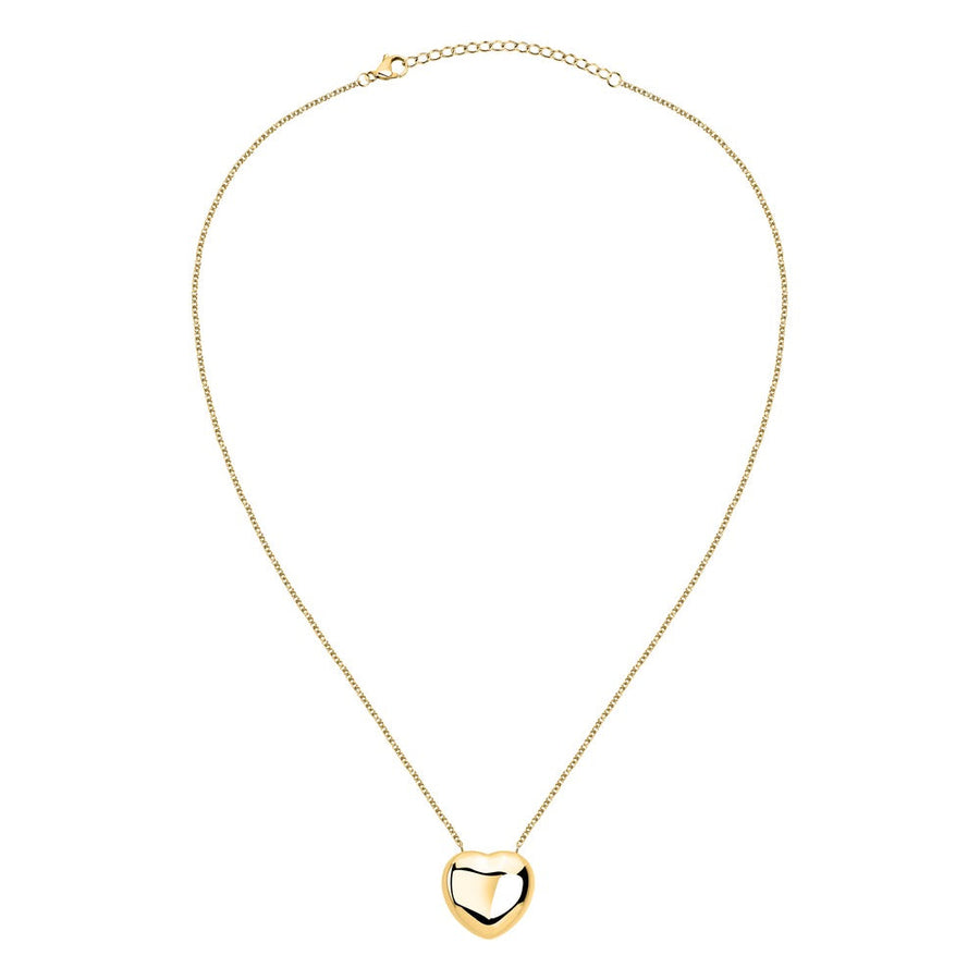 Woman Bold Trendy Heart Steel Necklace