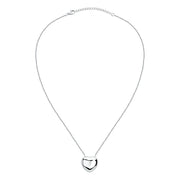 Woman Bold Trendy Heart Steel Necklace