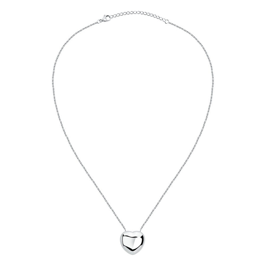 Woman Bold Trendy Heart Steel Necklace