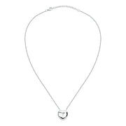 Woman Bold Trendy Heart Steel Necklace