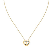 Woman Bold Trendy Heart Steel Necklace