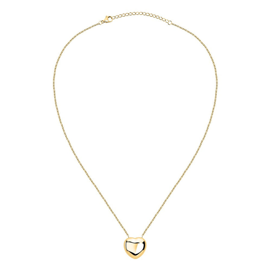 Woman Bold Trendy Heart Steel Necklace