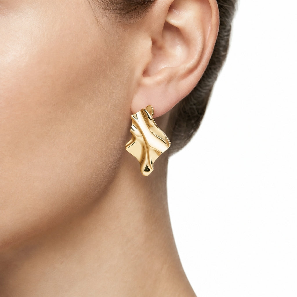 Woman Bold Trendy Steel Earrings