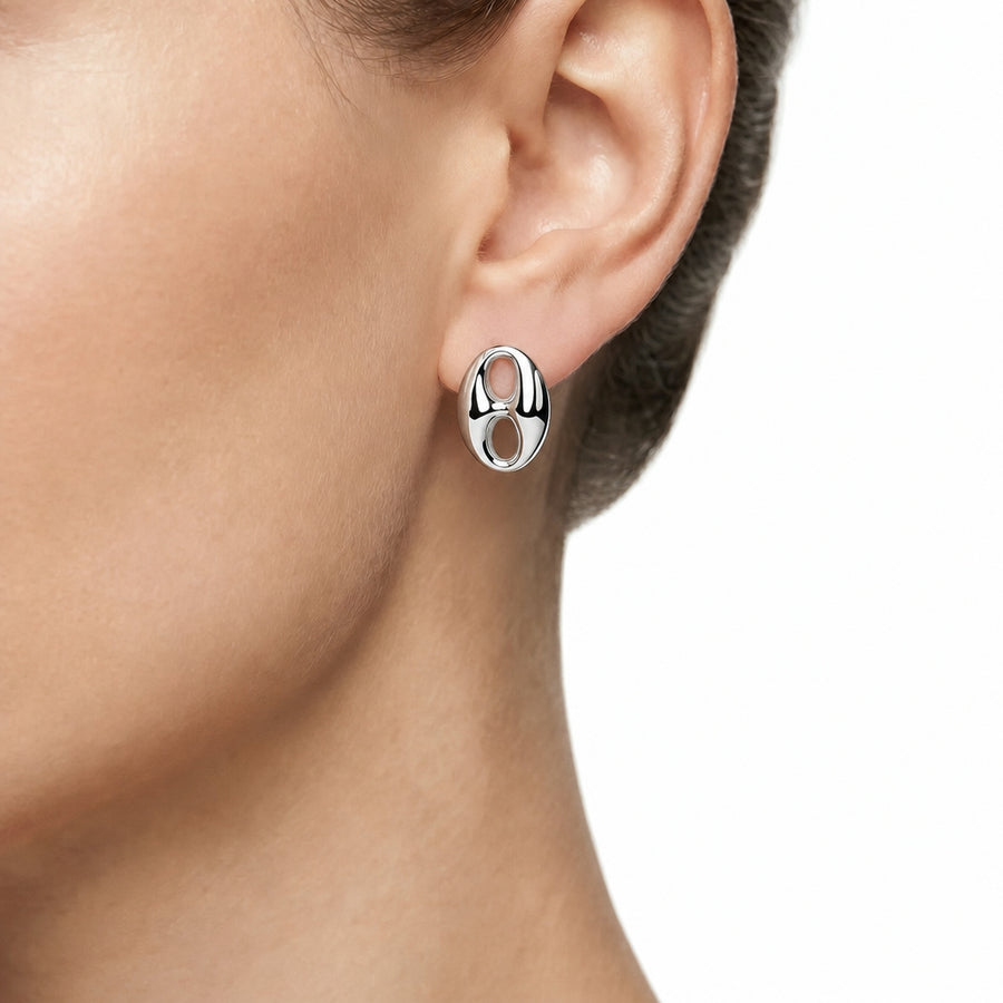 Woman Bold Trendy Steel Earrings