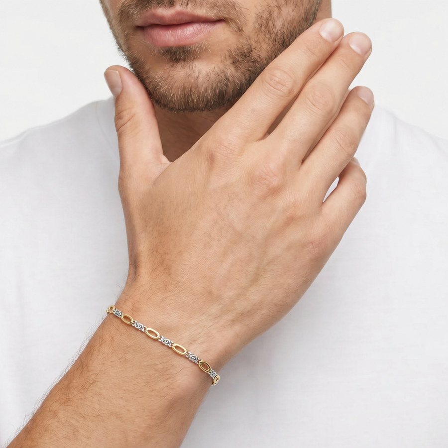 Man Pernice Occhio Di Gold 18K Bracelet