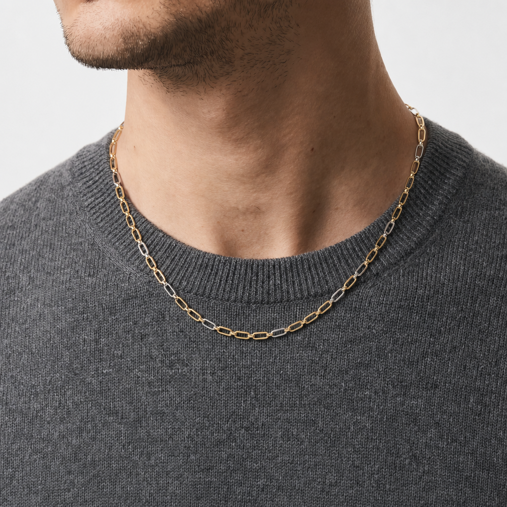 Man Incavallata Gold Man 18K Chain