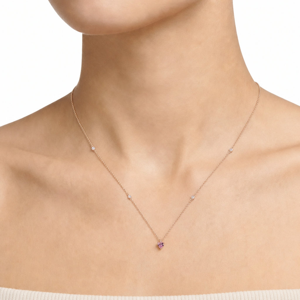Woman Colorful Love Silver 925 Necklace