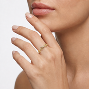 Gold-Tone Sterling Silver Intreccio Bold Ring – view 2