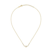Woman Pave Silver Heart 925 Necklace