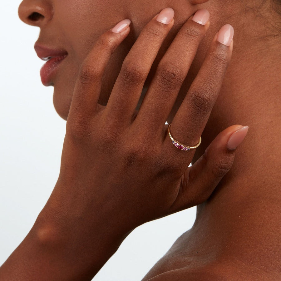 Woman Colorful Silver 925 Ring