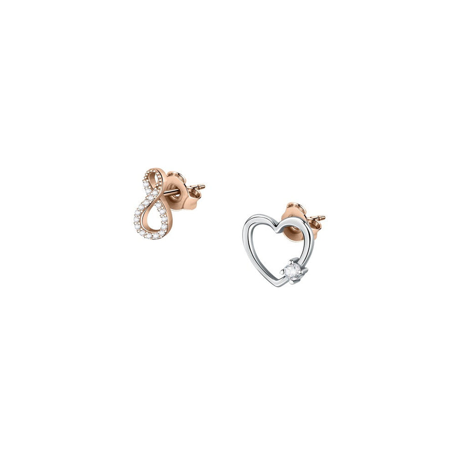Woman Rosaline Silver Heart 925 Earrings