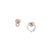 Woman Rosaline Silver Heart 925 Earrings