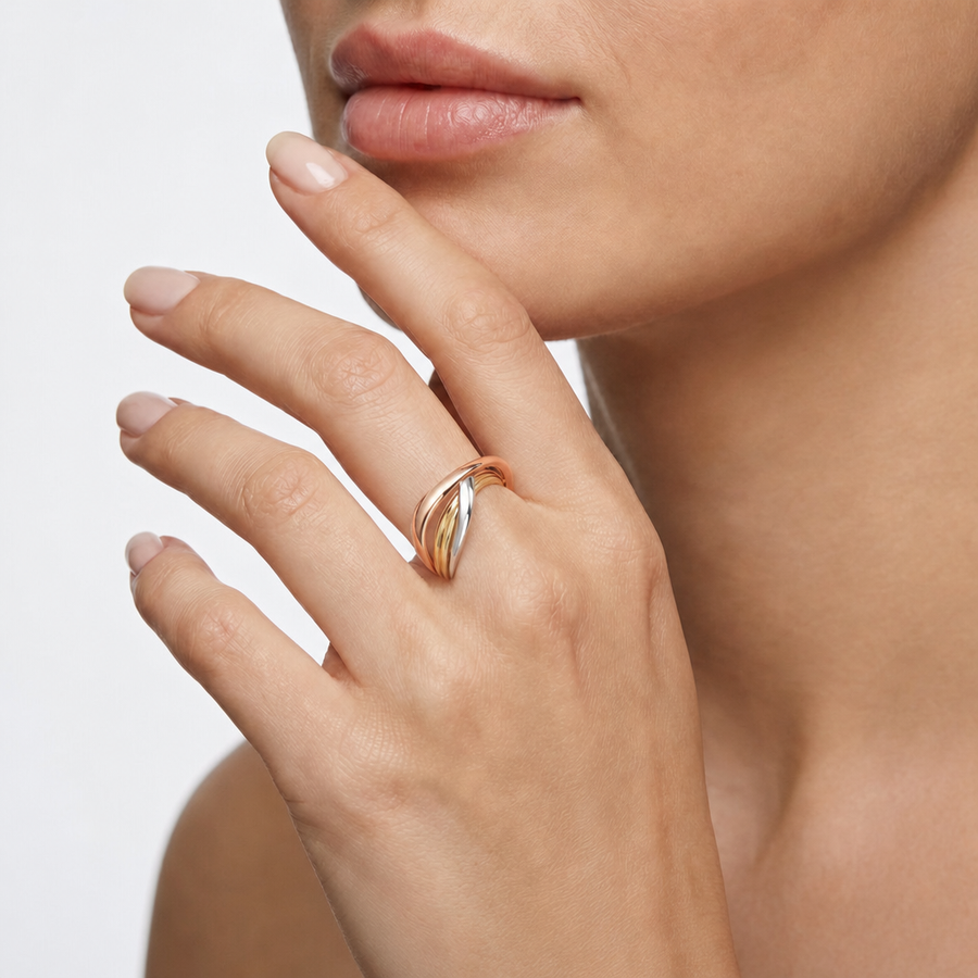 Woman Intreccio Gold 18K Ring