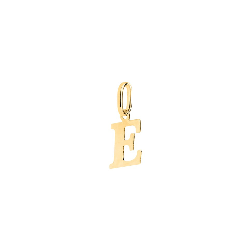Woman Letter "E" Gold 9K Pendant